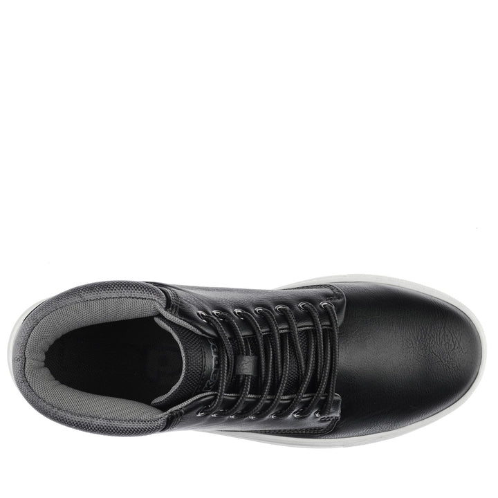 Ankle Boots Unisex LOGO FESANT 2 Laced BLACK-GREY  DK Dressed Back (jpg Rgb)		