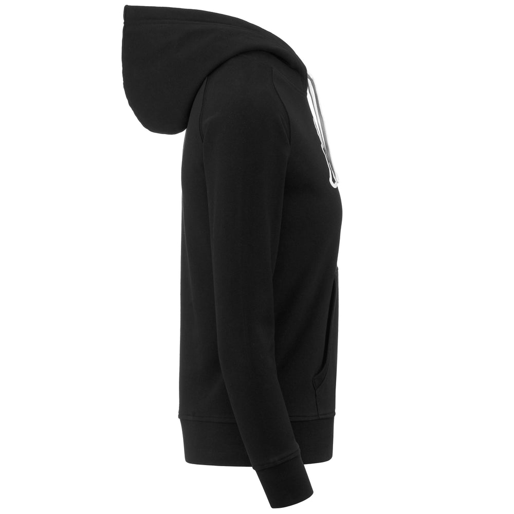 Fleece Woman LOGO  BELLE SLIM Jumper BLACK Dressed Front (jpg Rgb)	
