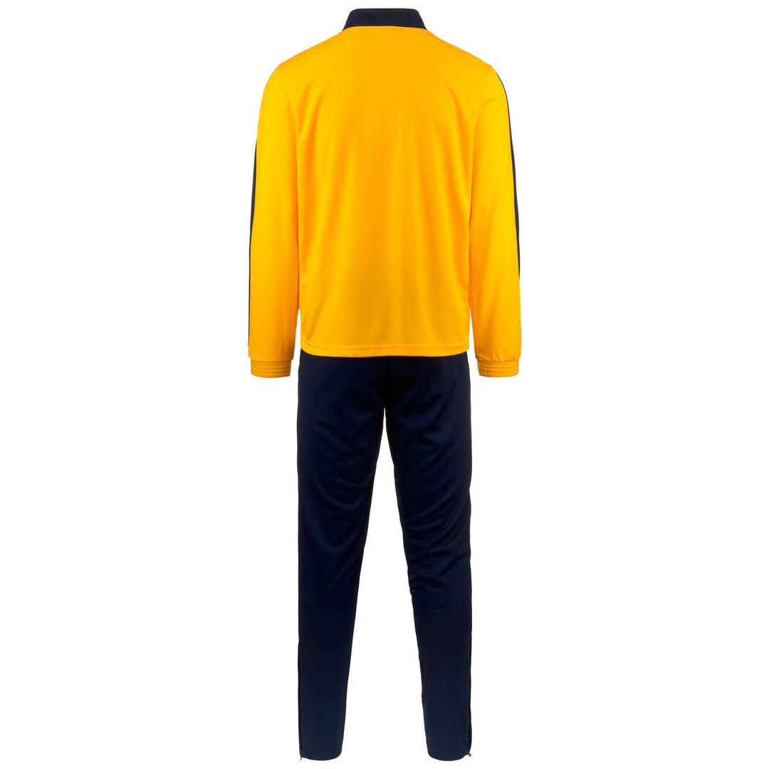 Sport Suits Man KAPPA4FOOTBALL SALCITO TRACKSUIT YELLOW CHROME-BLUE MARINE Dressed Side (jpg Rgb)		