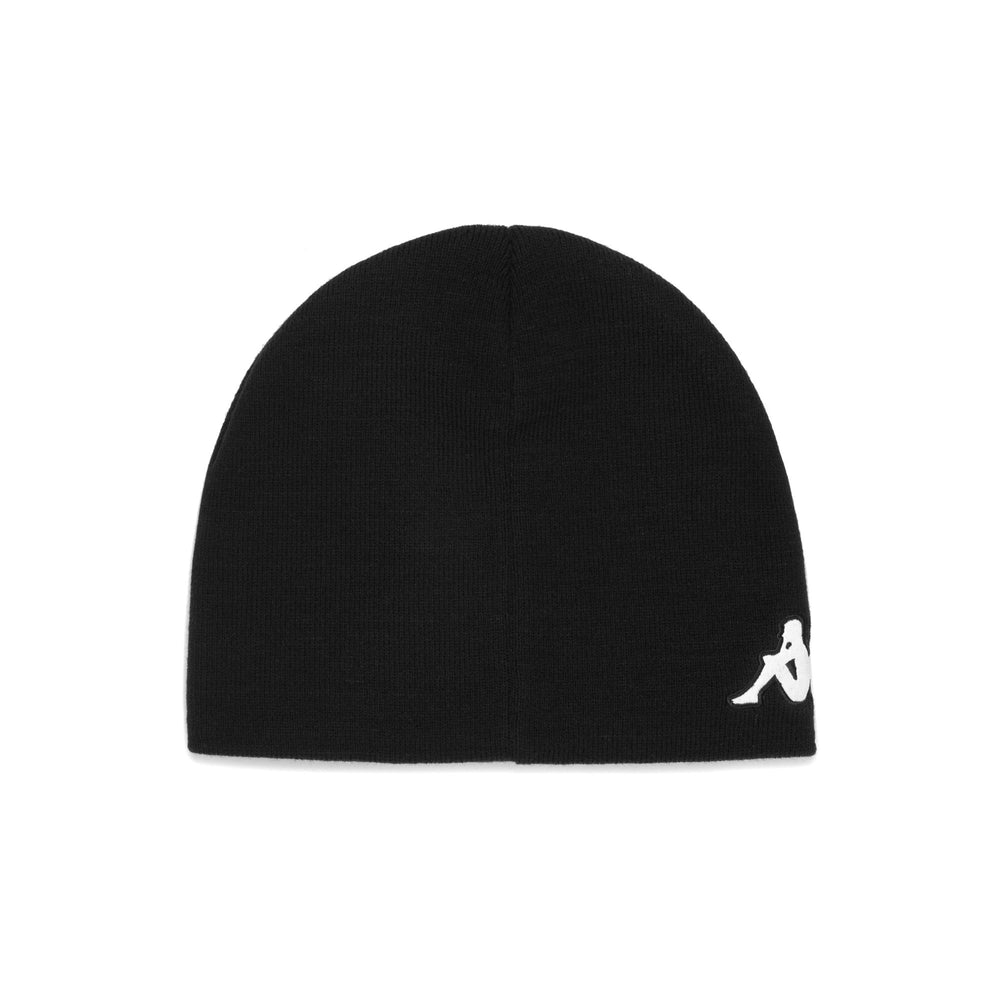 Headwear Man KAPPA4FOOTBALL ATTEN 3 Hat BLACK Dressed Front (jpg Rgb)	