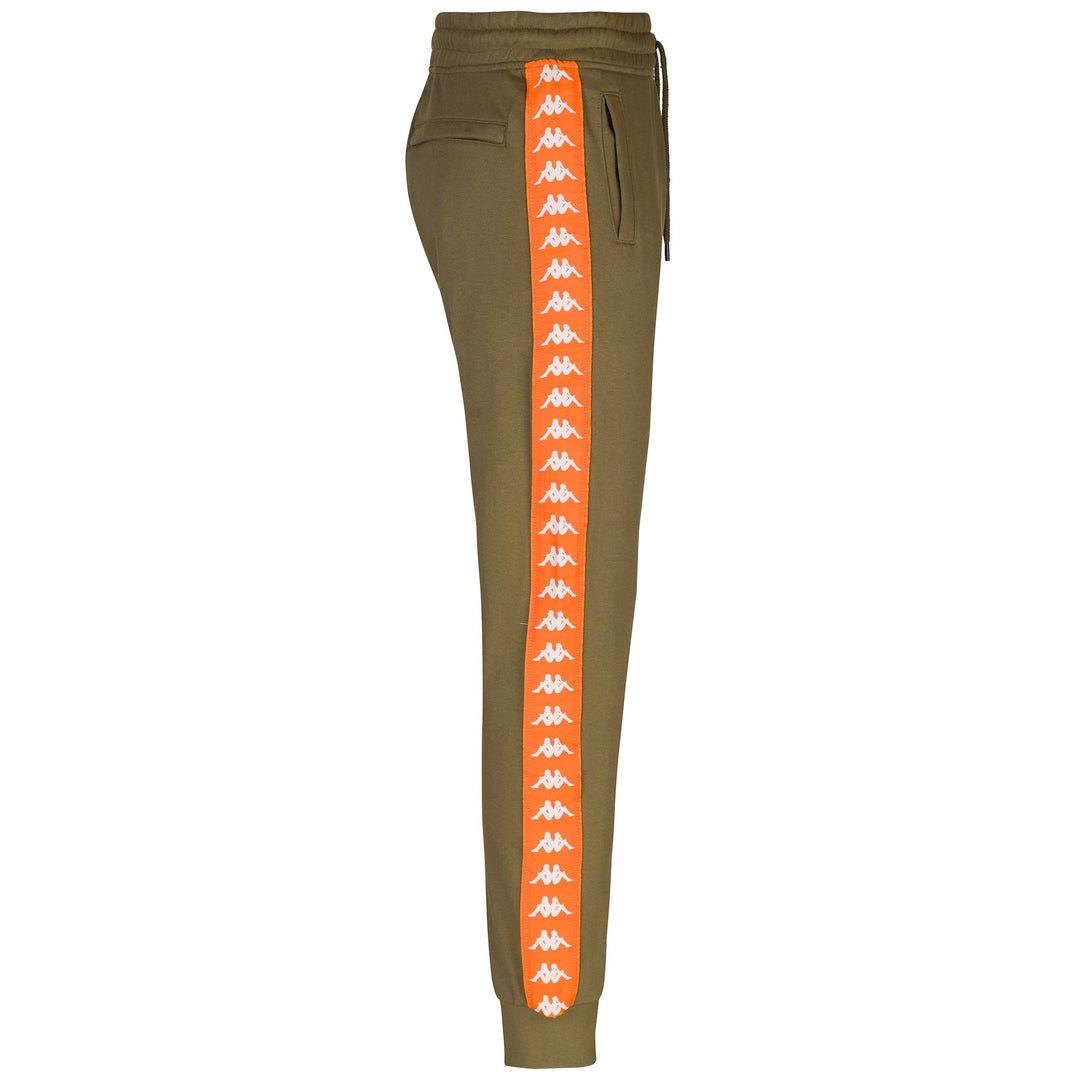 Pants Man 222 BANDA ALANZ Sport Trousers GREEN OLIVA - ORANGE - WHT Dressed Front (jpg Rgb)	