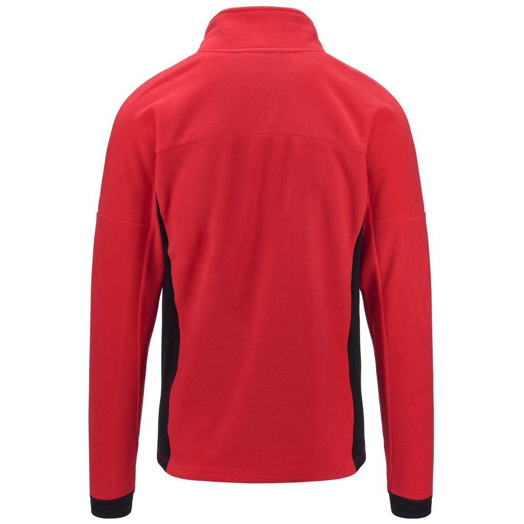 Fleece Man 6CENTO 687 Jacket RED-BLACK Dressed Side (jpg Rgb)		