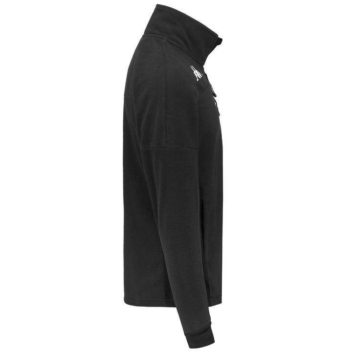 Fleece Man 6CENTO 687 Jacket BLACK LT-BLACK Dressed Front (jpg Rgb)	