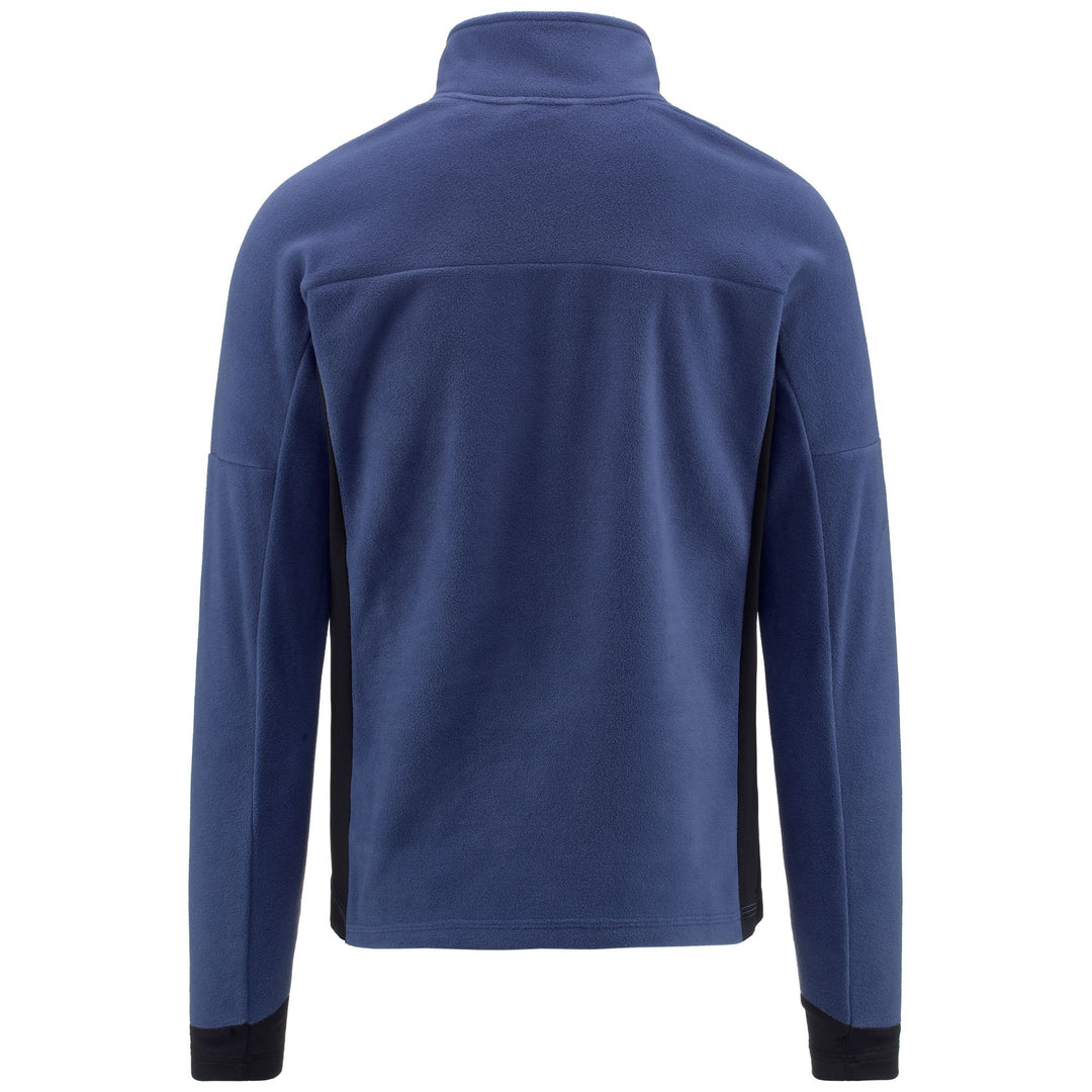 Fleece Man 6CENTO 687 Jacket BLUE FIORD-BLACK Dressed Side (jpg Rgb)		