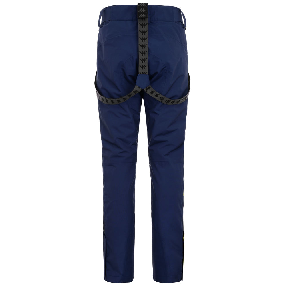 Pants Man 6CENTO 622 FZ Sport Trousers BLUE - YELLOW PRINT Dressed Front (jpg Rgb)	