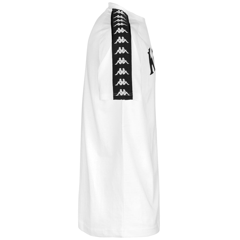 T-ShirtsTop Man 222 BANDA    BALIMA T-Shirt WHITE-BLACK-WHITE Dressed Front (jpg Rgb)	
