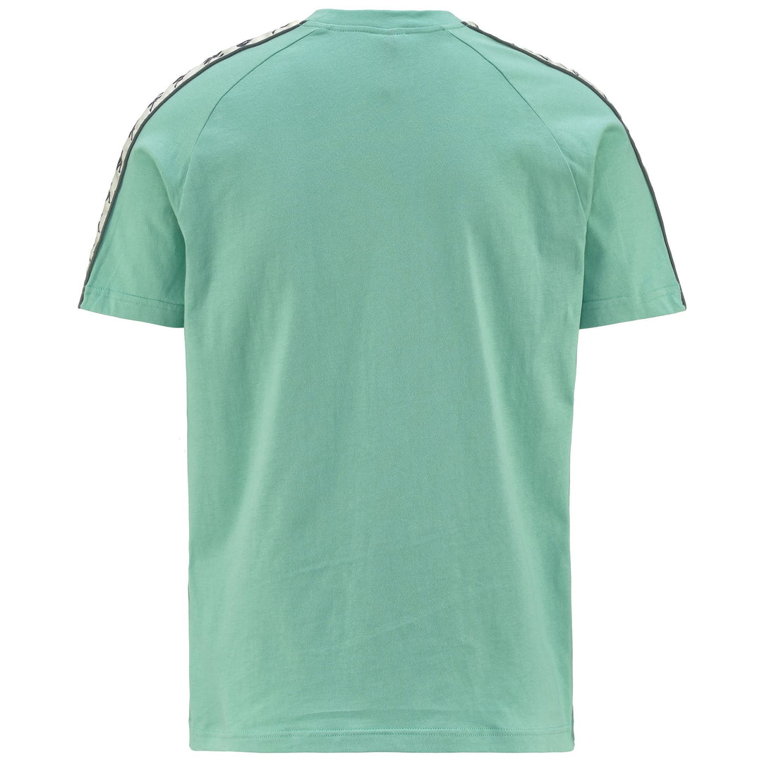 T-ShirtsTop Man 222 BANDA    BALIMA T-Shirt GREEN SAGE-BEIGE-GREY Dressed Side (jpg Rgb)		