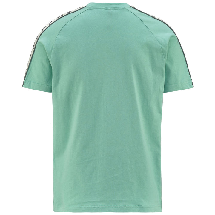 T-ShirtsTop Man 222 BANDA    BALIMA T-Shirt GREEN SAGE-BEIGE-GREY Dressed Side (jpg Rgb)		