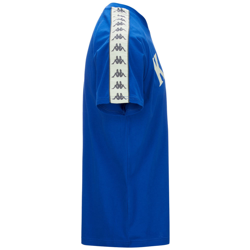 T-ShirtsTop Man 222 BANDA    BALIMA T-Shirt BLUE ROYAL-BEIGE-GREY Dressed Front (jpg Rgb)	