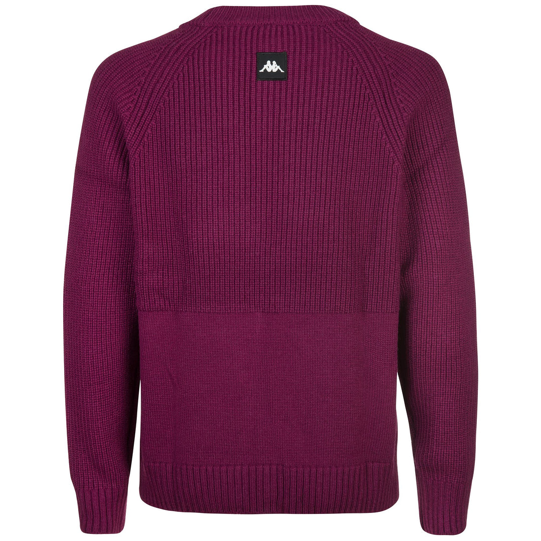 KNITWEAR Man Authentic Jpn Bosiol Pull  Over VIOLET-WHITE Dressed Front (jpg Rgb)	