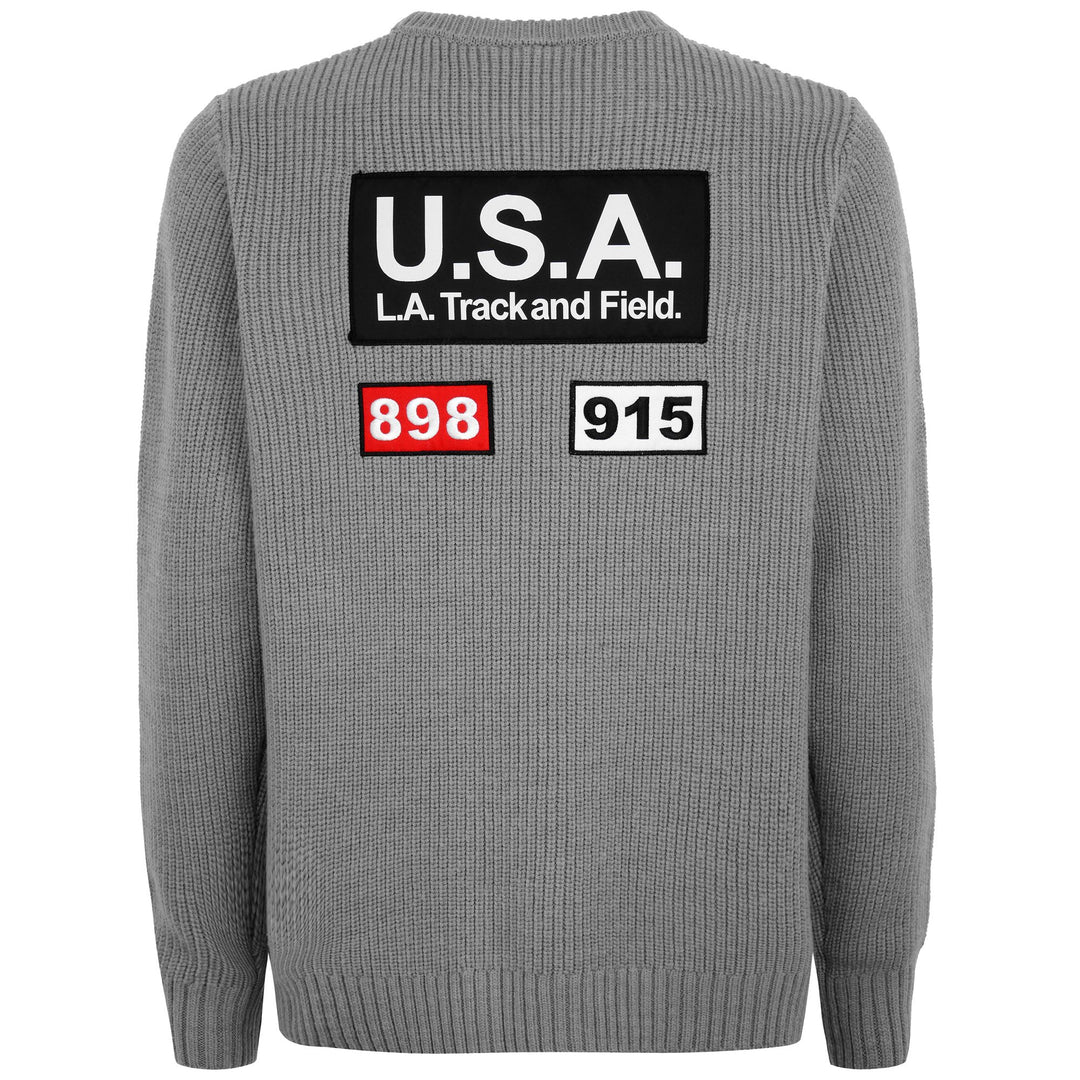 KNITWEAR Unisex Authentic La Besarty Pull  Over GREY MD MEL Dressed Front (jpg Rgb)	