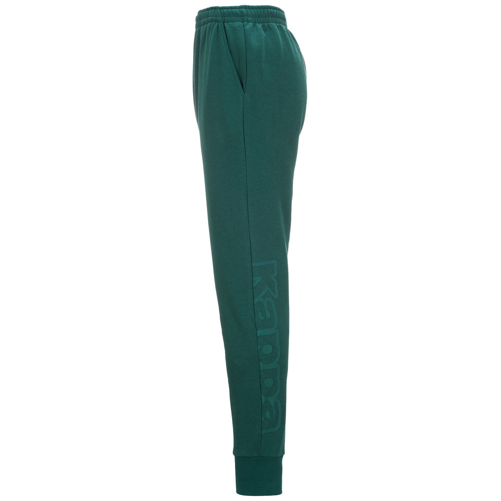 Pants Man LOGO  BIPANT SLIM Sport Trousers GREEN DUCK Dressed Front (jpg Rgb)	