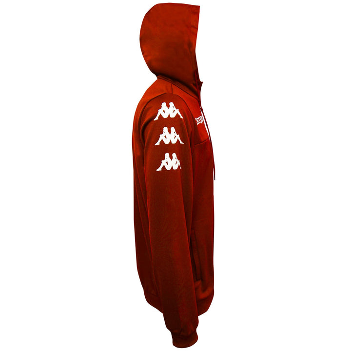 Fleece Man KAPPA4SOCCER BIVAROV Jacket RED CHINESE Dressed Front (jpg Rgb)	