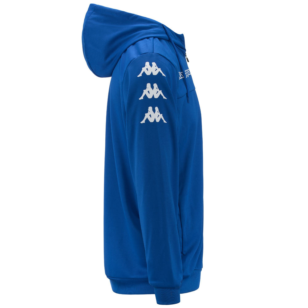 Fleece Man KAPPA4SOCCER BIVAROV Jacket BLUE ROYAL Dressed Front (jpg Rgb)	