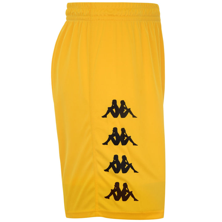 Shorts Man KAPPA4FOOTBALL CURCHET Sport  Shorts YELLOW Dressed Front (jpg Rgb)	