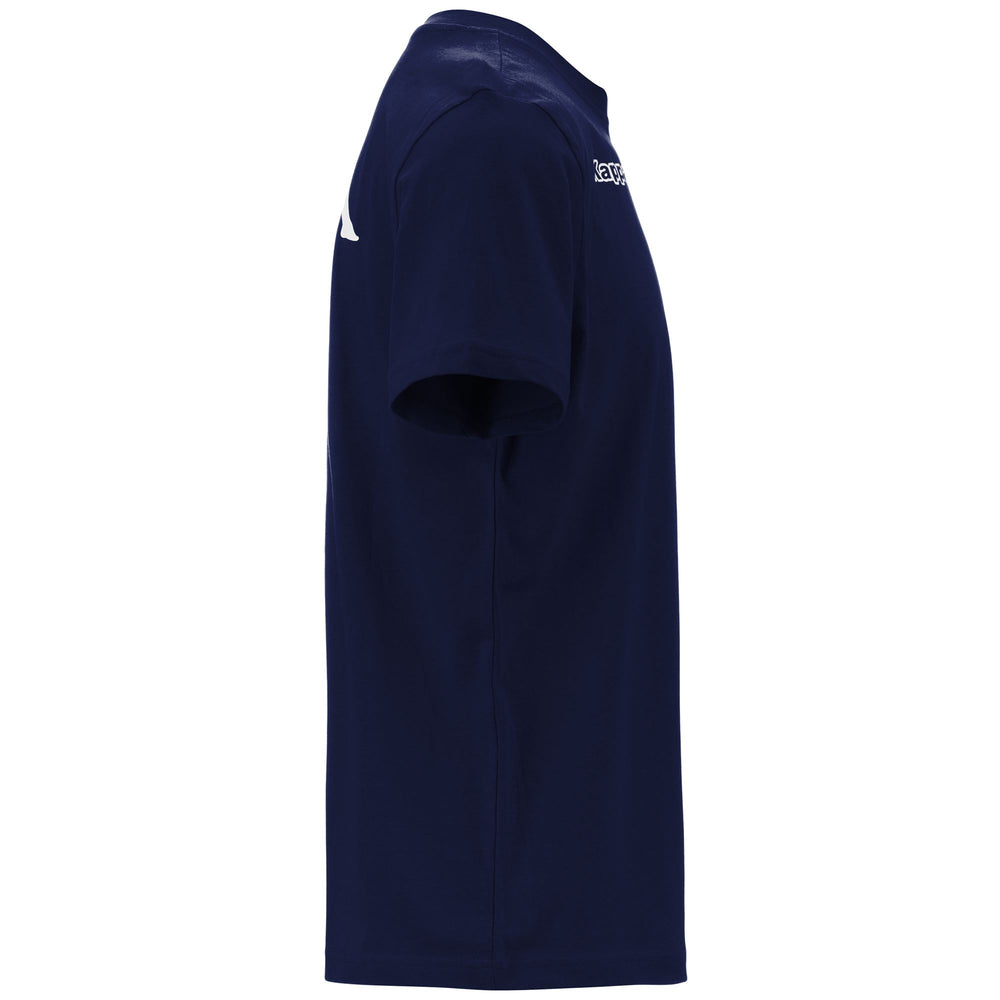 T-ShirtsTop Man KAPPA4FOOTBALL TEE T-Shirt BLUE MARINE Dressed Front (jpg Rgb)	