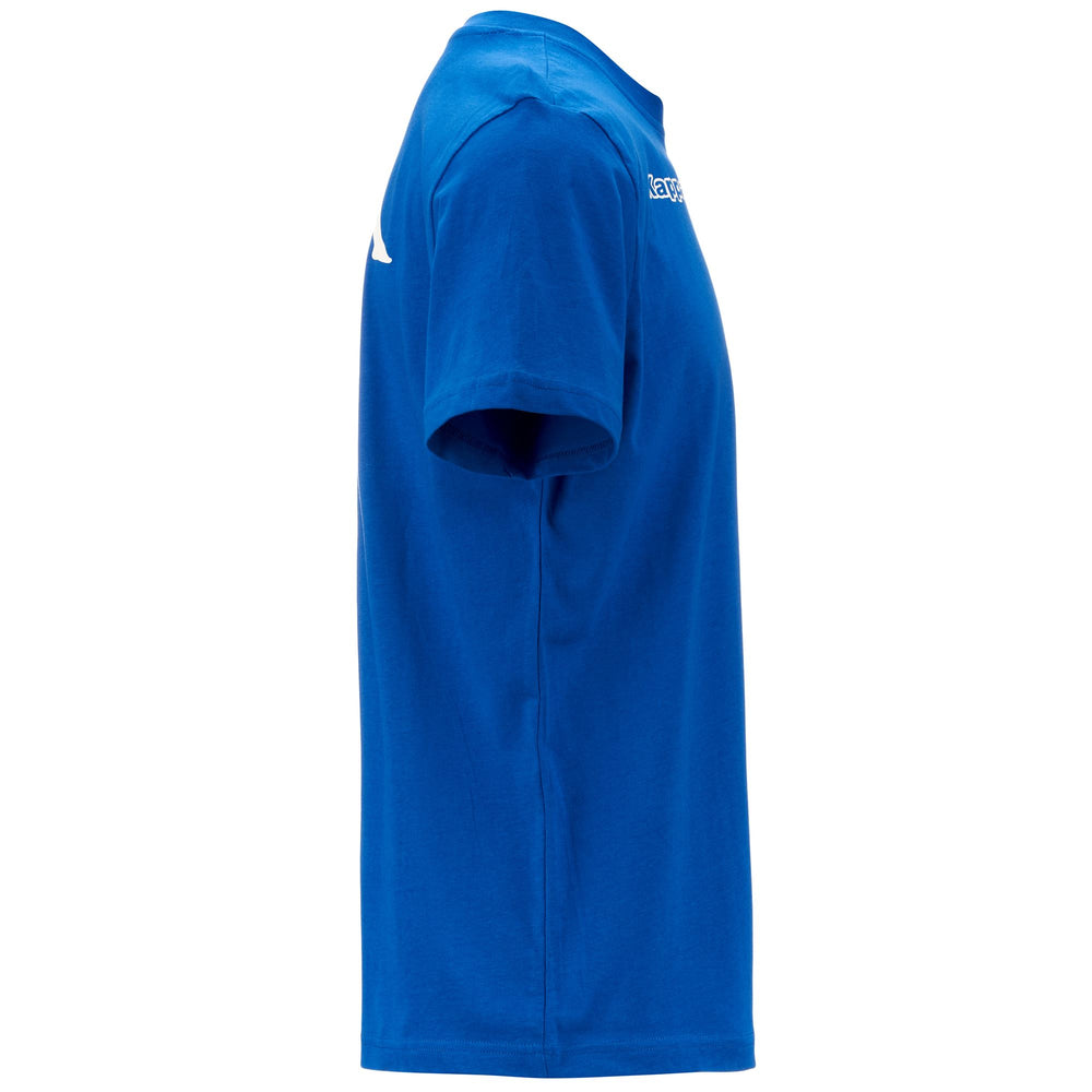 T-ShirtsTop Man KAPPA4FOOTBALL TEE T-Shirt BLUE ROYAL Dressed Front (jpg Rgb)	
