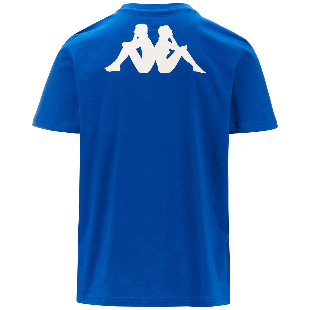 T-ShirtsTop Man KAPPA4FOOTBALL TEE T-Shirt BLUE ROYAL Dressed Side (jpg Rgb)		