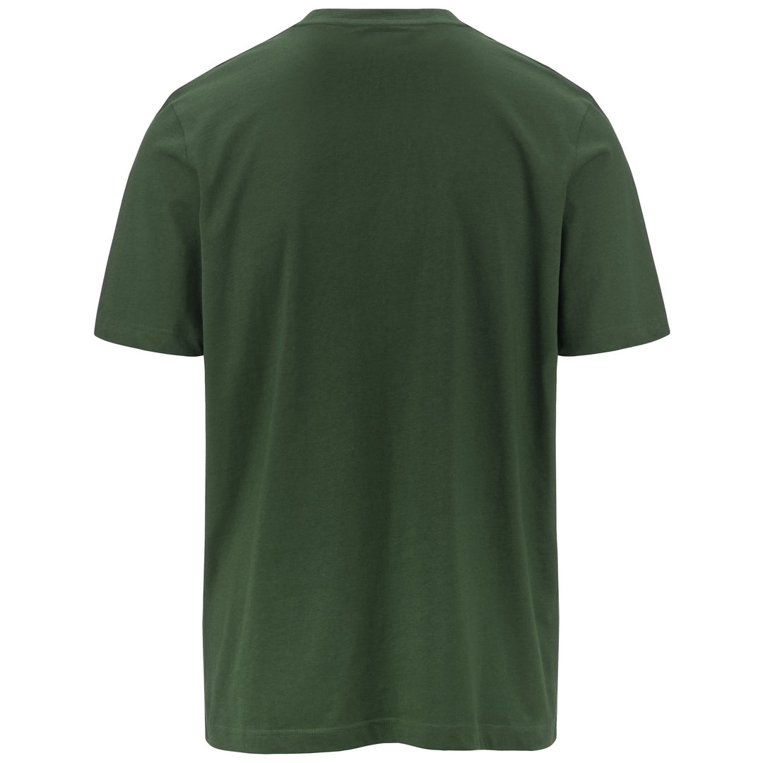 T-ShirtsTop Man LOGO AMBERIS T-Shirt GREENDKFOREST-WHITE Dressed Side (jpg Rgb)		