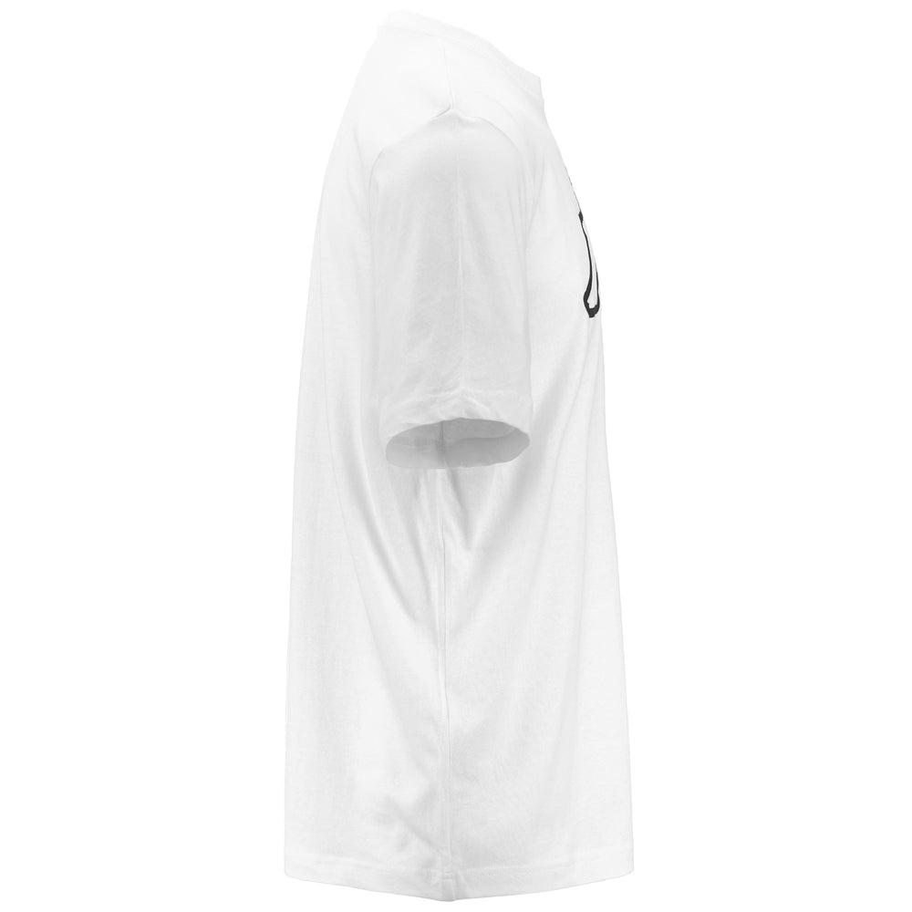 T-ShirtsTop Man LOGO AMBERIS T-Shirt WHITE-BLACK Dressed Front (jpg Rgb)	