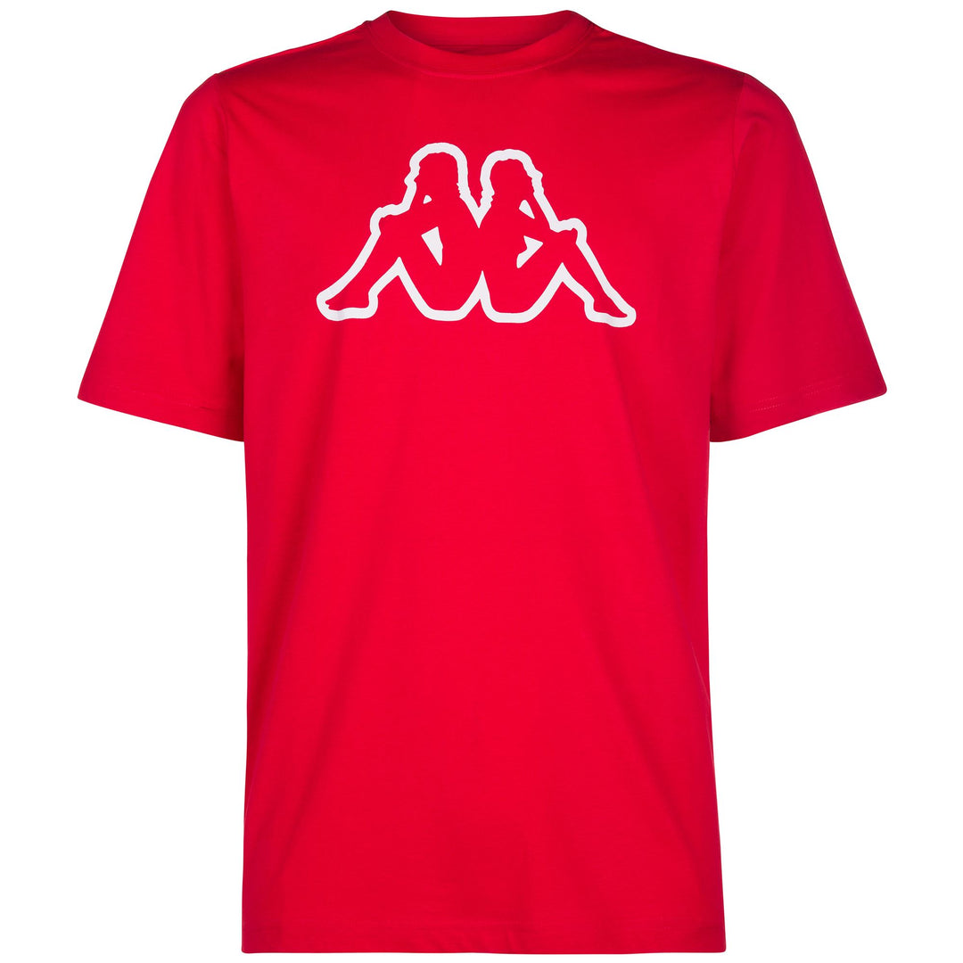 T-ShirtsTop Man LOGO AMBERIS T-Shirt RED-WHITE Photo (jpg Rgb)			
