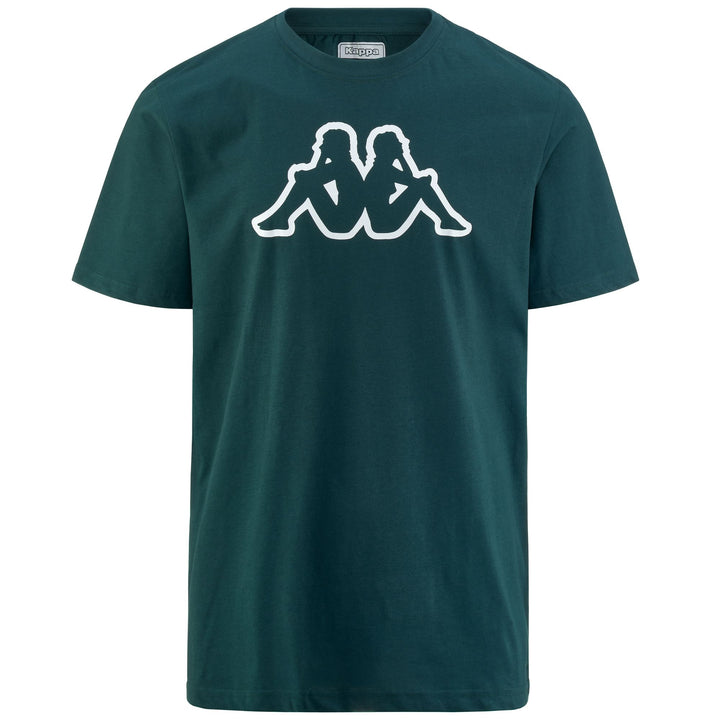 T-ShirtsTop Man LOGO AMBERIS T-Shirt GREEN DK-WHITE Photo (jpg Rgb)			