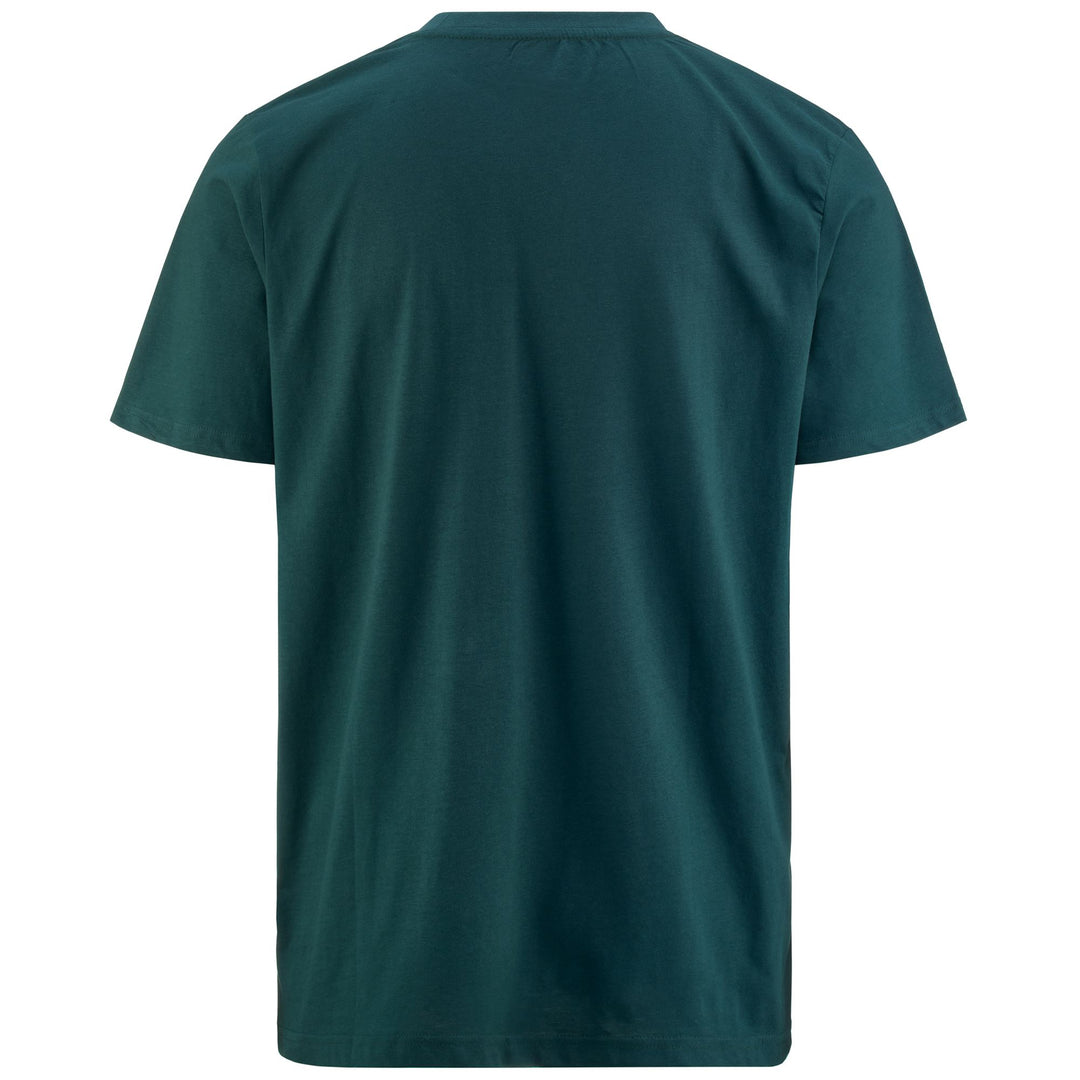 T-ShirtsTop Man LOGO AMBERIS T-Shirt GREEN DK-WHITE Dressed Side (jpg Rgb)		