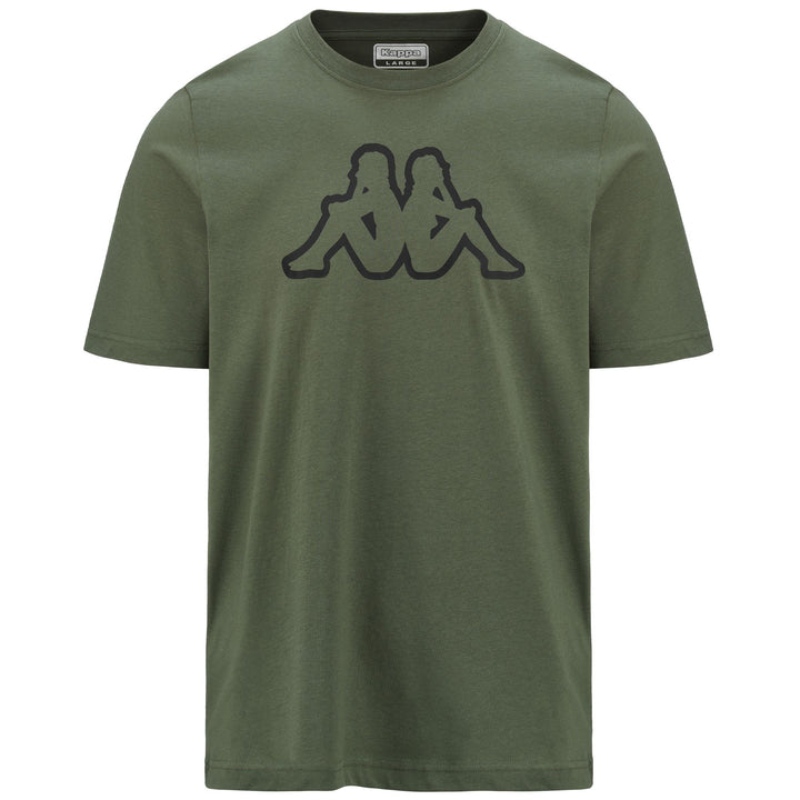 T-ShirtsTop Man LOGO AMBERIS T-Shirt GREEN THYME - BLACK Photo (jpg Rgb)			