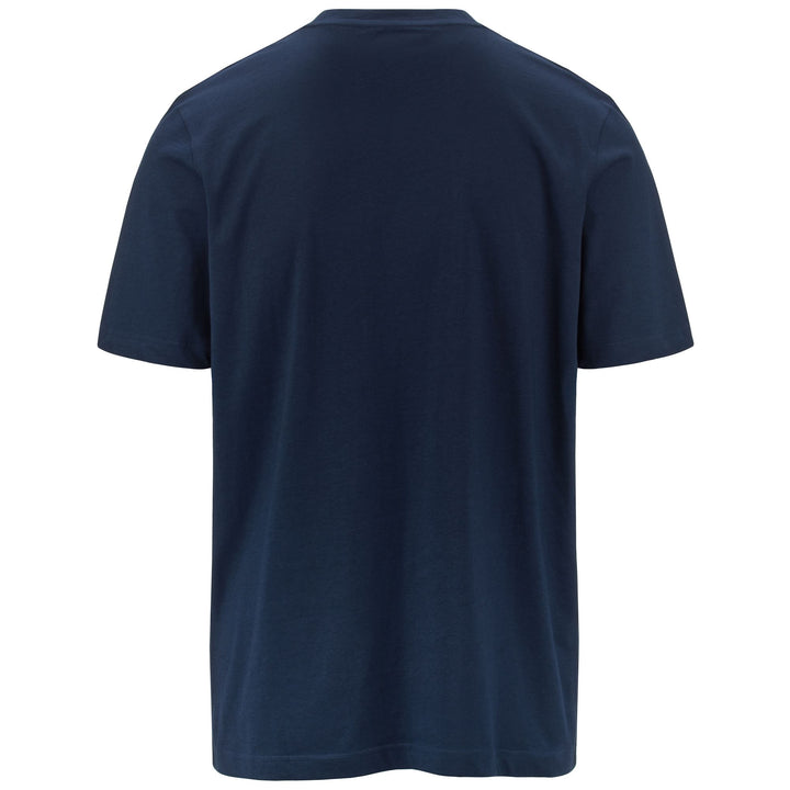 T-ShirtsTop Man LOGO AMBERIS T-Shirt BLUE NAVY - WHITE Dressed Side (jpg Rgb)		