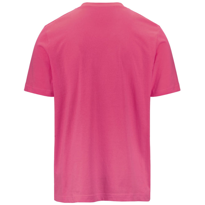 T-ShirtsTop Man LOGO AMBERIS T-Shirt PINK INTENSE - WHITE Dressed Side (jpg Rgb)		