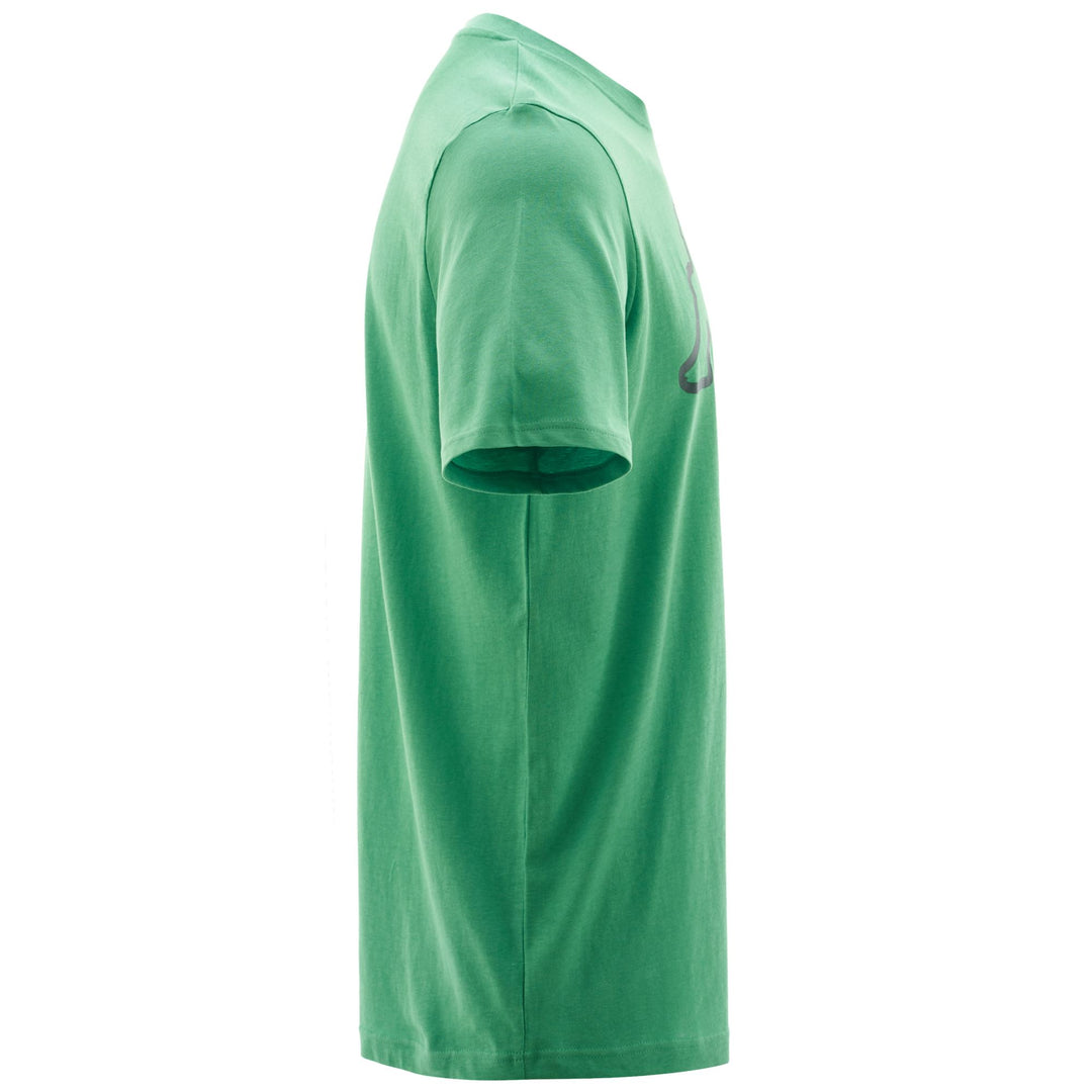 T-ShirtsTop Man LOGO AMBERIS T-Shirt GREEN FLORA - GREEN THYME Dressed Front (jpg Rgb)	