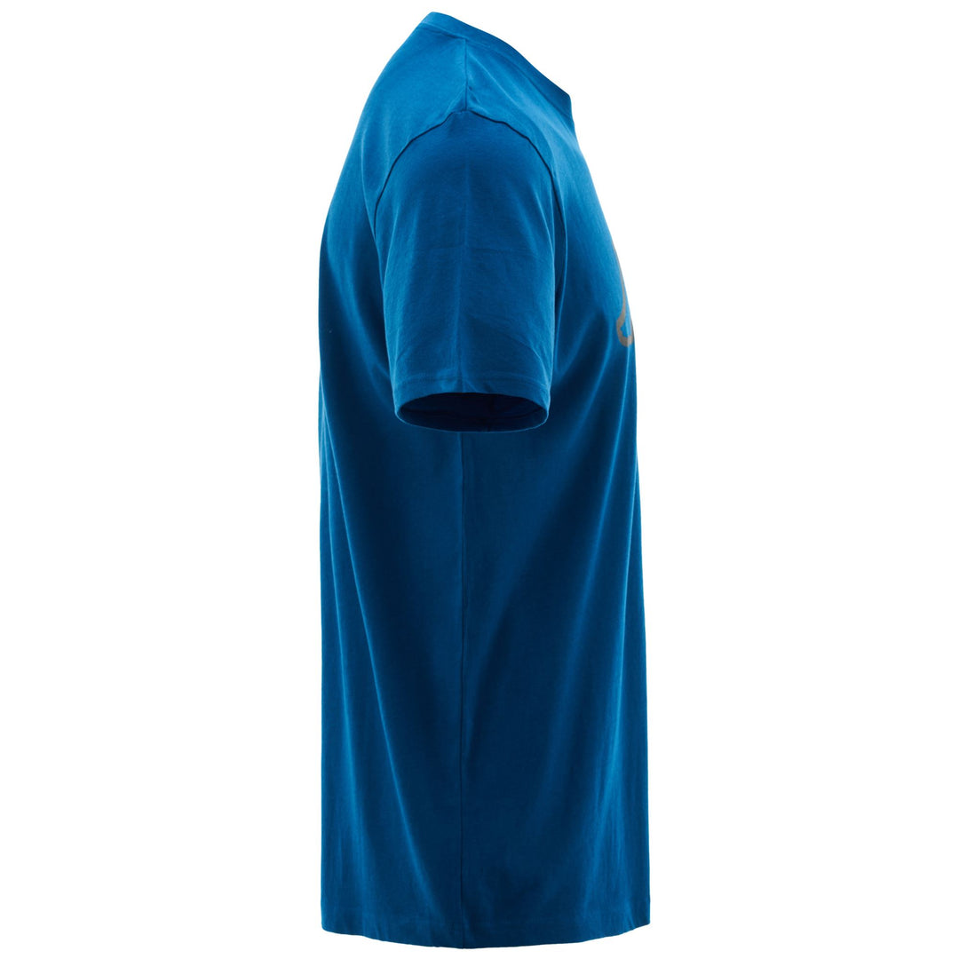 T-ShirtsTop Man LOGO AMBERIS T-Shirt BLUE OPAL Dressed Front (jpg Rgb)	