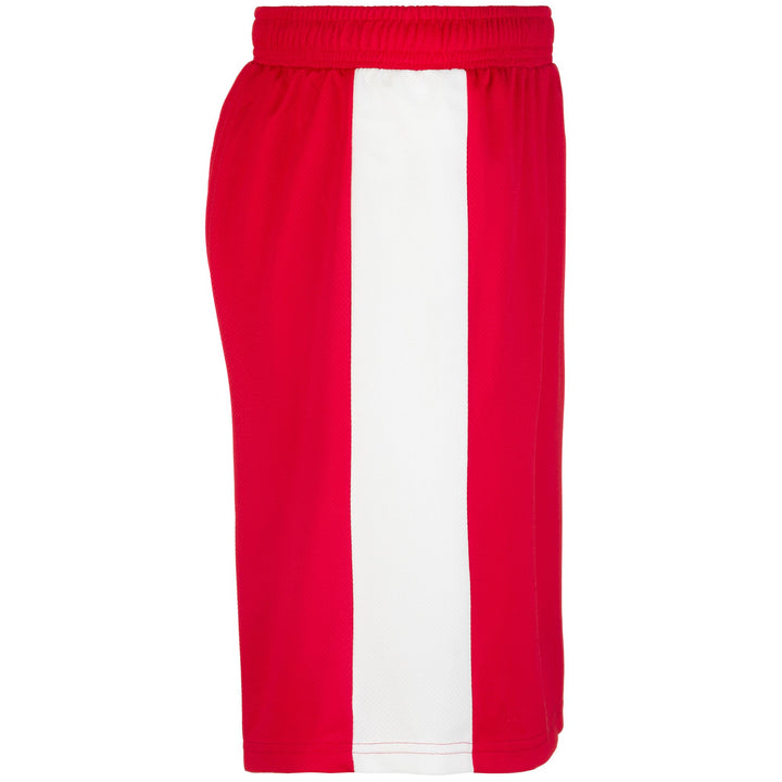 Shorts Man KAPPA4BASKET CALUSO Sport  Shorts RED-WHITE Dressed Front (jpg Rgb)	
