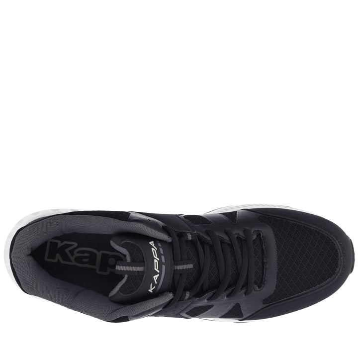 Sport Shoes Unisex KAPPA4TRAINING BIRDIO Low Cut BLACK-GREY DK Dressed Back (jpg Rgb)		