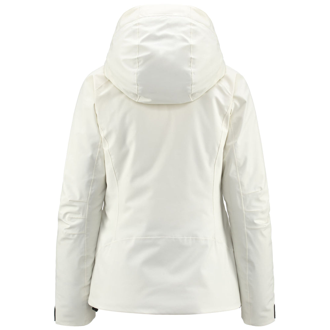 Jackets Woman 6CENTO 610 Mid WHITE ANTIQUE-BLACK Dressed Side (jpg Rgb)		
