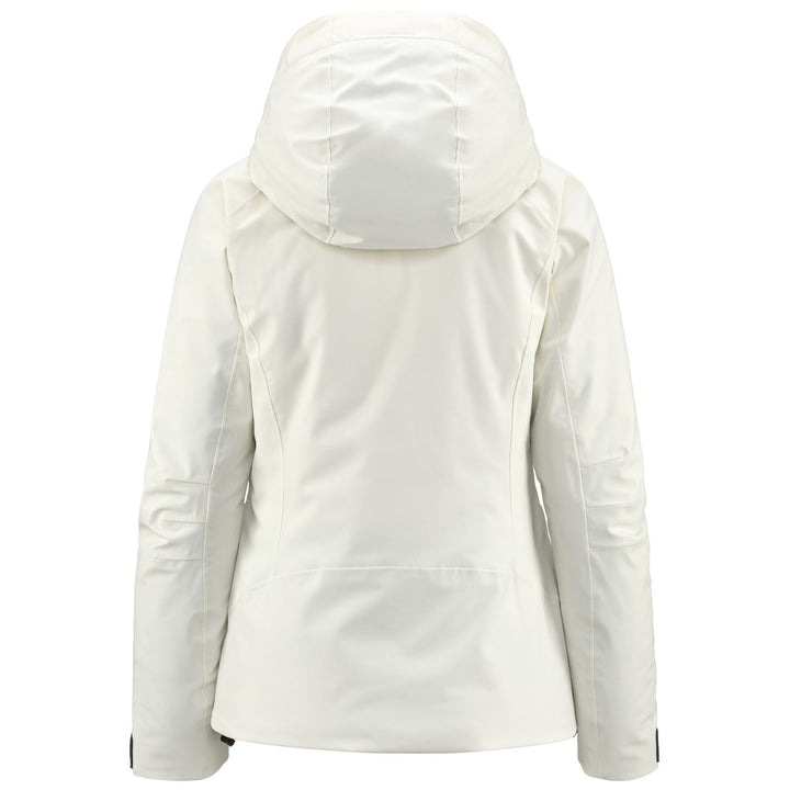 Jackets Woman 6CENTO 610 Mid WHITE ANTIQUE-BLACK Dressed Side (jpg Rgb)		
