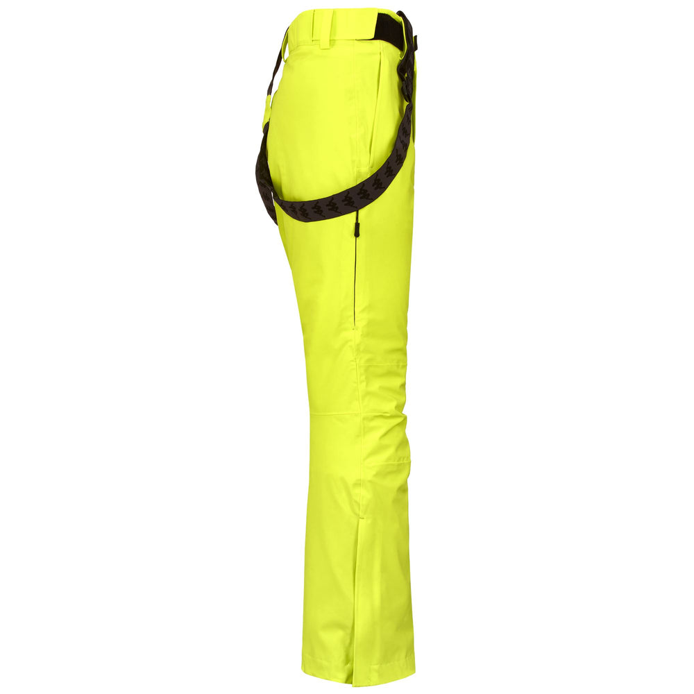 Pants Man 6CENTO 664 Sport Trousers YELLOW LIME - BLACK Dressed Front (jpg Rgb)	