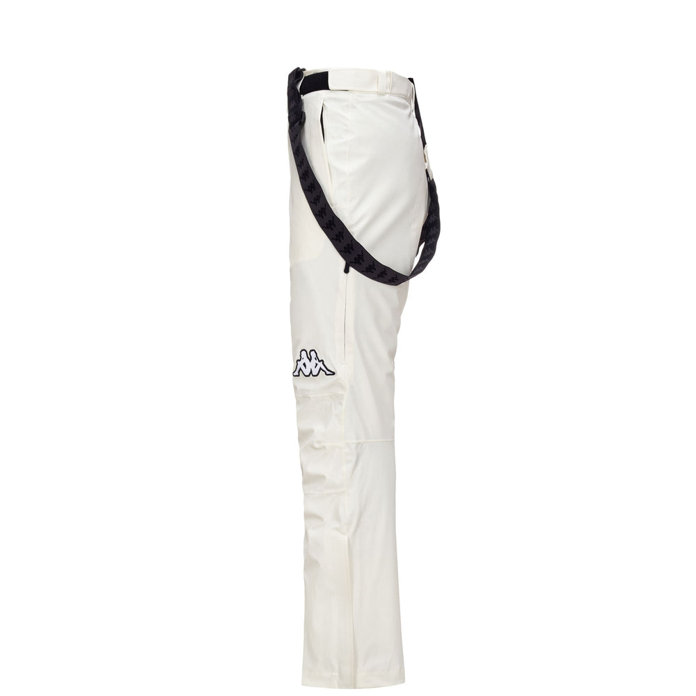 Pants Man 6CENTO 664 Sport Trousers WHITE MILK-BLACK Dressed Front (jpg Rgb)	