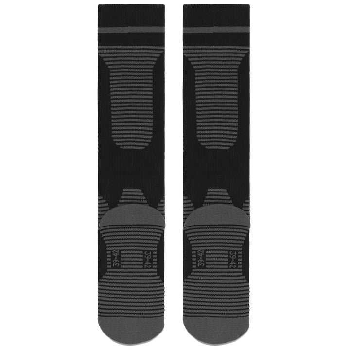 Socks Unisex KOMBAT  SOSKI Knee High Sock BLACK - BLACK LT Dressed Side (jpg Rgb)		