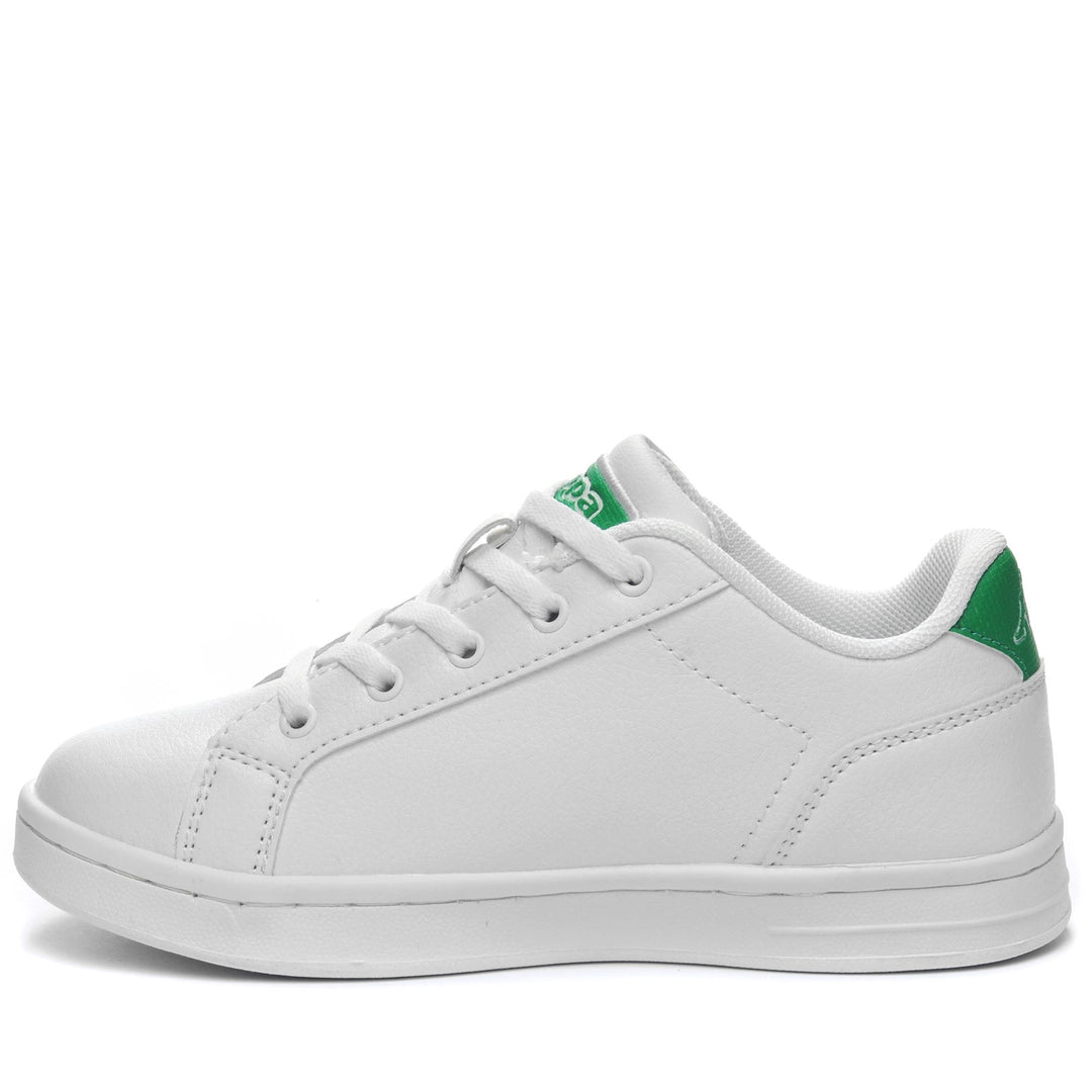 Sneakers Kid unisex  GALTER 5 KID Low Cut WHITE-GREEN Dressed Side (jpg Rgb)		