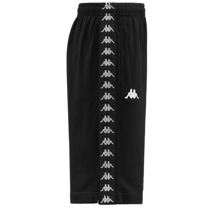 Shorts Man 222 BANDA TREADS Sport  Shorts BLACK - WHITE - BLACK Dressed Front (jpg Rgb)	