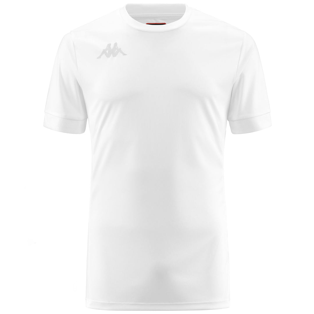 Active Jerseys Man KAPPA4SOCCER DERVIO Shirt WHITE-SILVER Photo (jpg Rgb)			