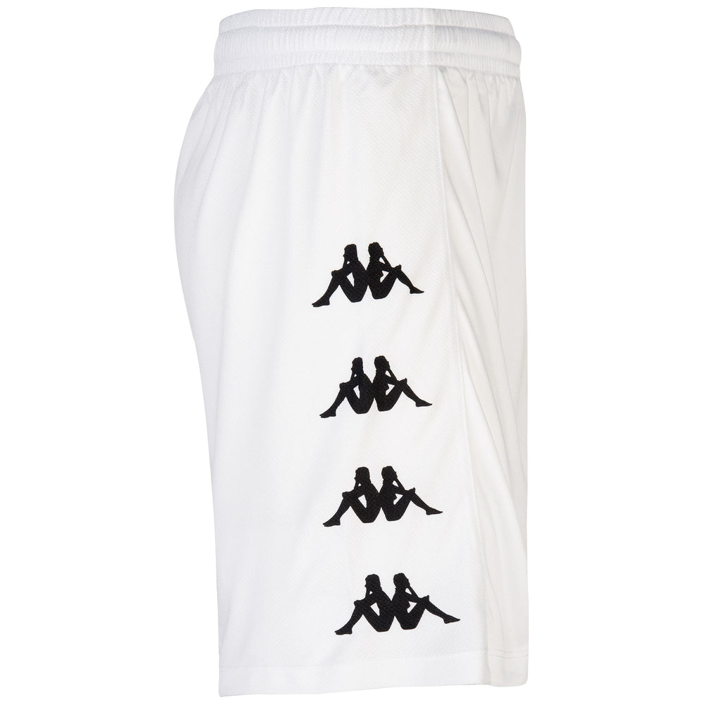 Shorts Man KAPPA4SOCCER DELEBIO Sport  Shorts WHITE Dressed Front (jpg Rgb)	