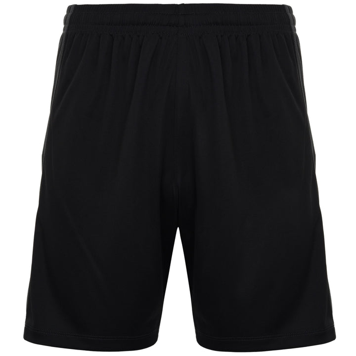 Shorts Man KAPPA4SOCCER DELEBIO Sport  Shorts BLACK - GREY SHADOW DK Photo (jpg Rgb)			