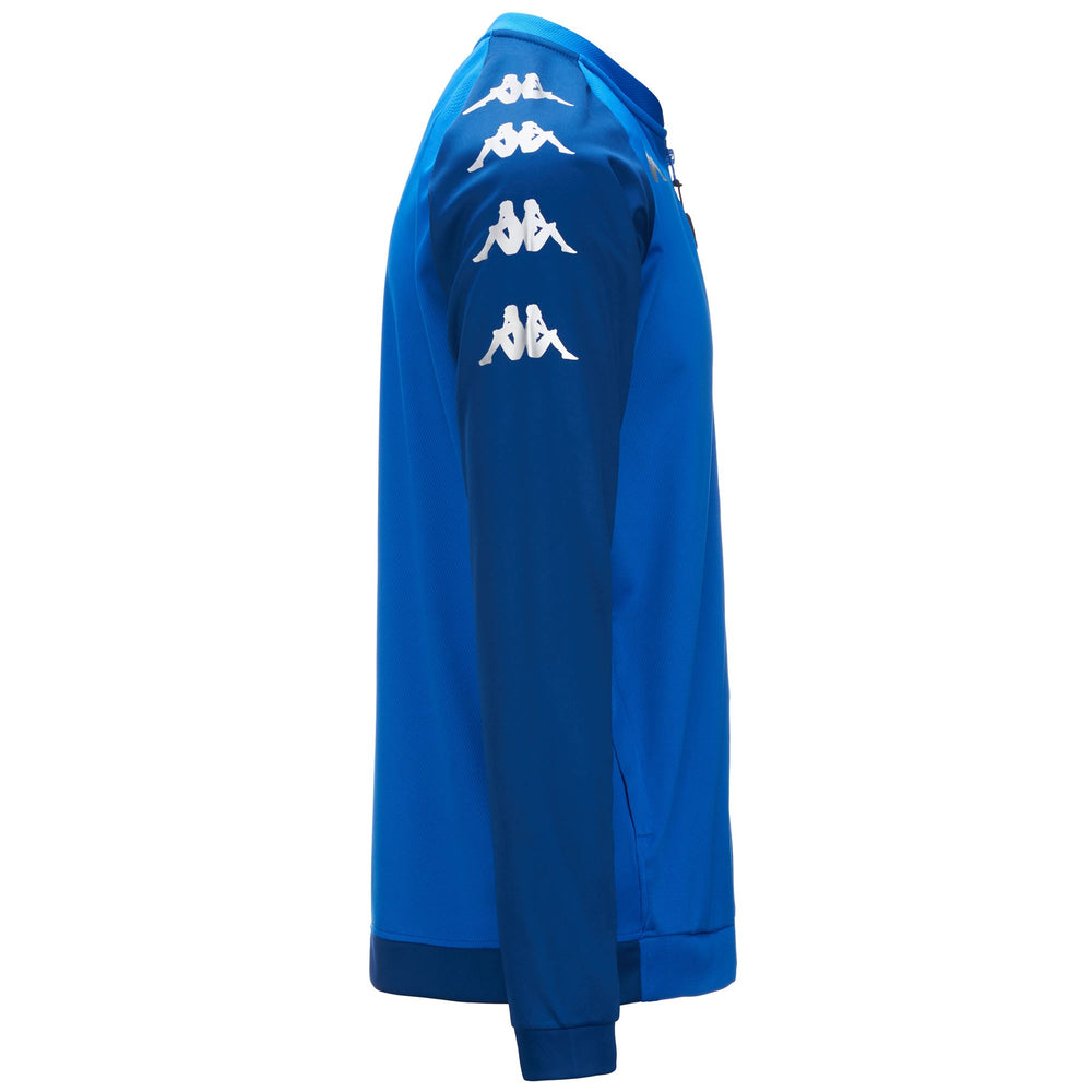 Fleece Man KAPPA4SOCCER VERONE Jacket BLUE SAPPHIRE - BLUE MD COBALT Dressed Front (jpg Rgb)	