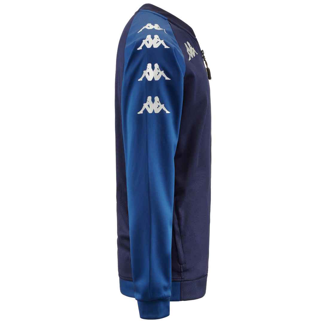 Fleece Man KAPPA4SOCCER VERONE Jacket BLUE MARINE - BLUE MD COBALT Dressed Front (jpg Rgb)	