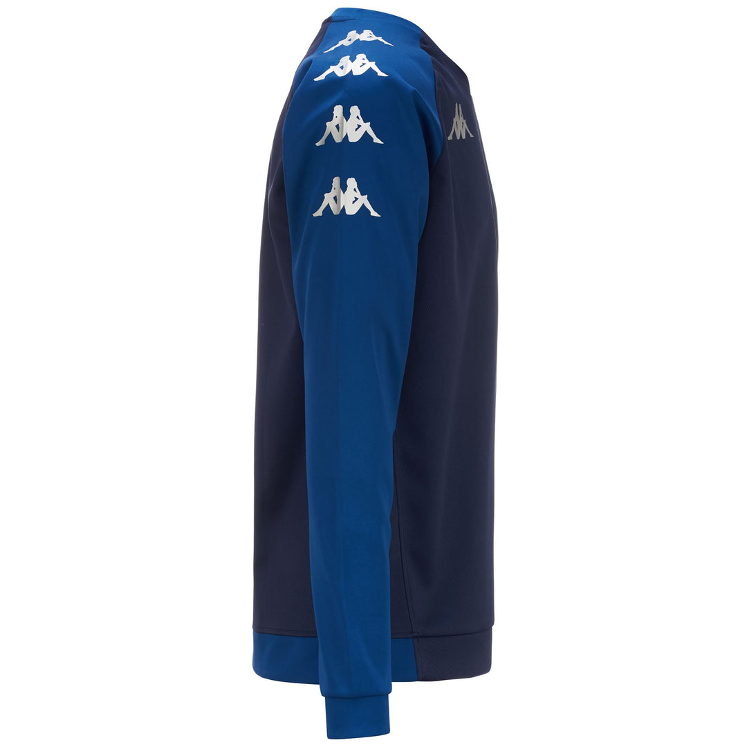 Fleece Man KAPPA4SOCCER PARME Jumper BLUE MARINE - BLUE MD COBALT Dressed Front (jpg Rgb)	