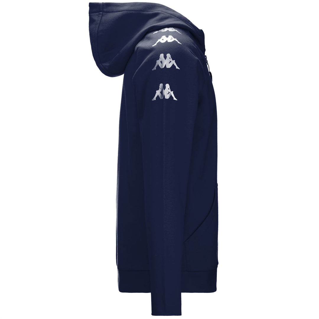 Fleece Man KAPPA4SOCCER DIVIETO Jacket BLUE MARINE Dressed Front (jpg Rgb)	
