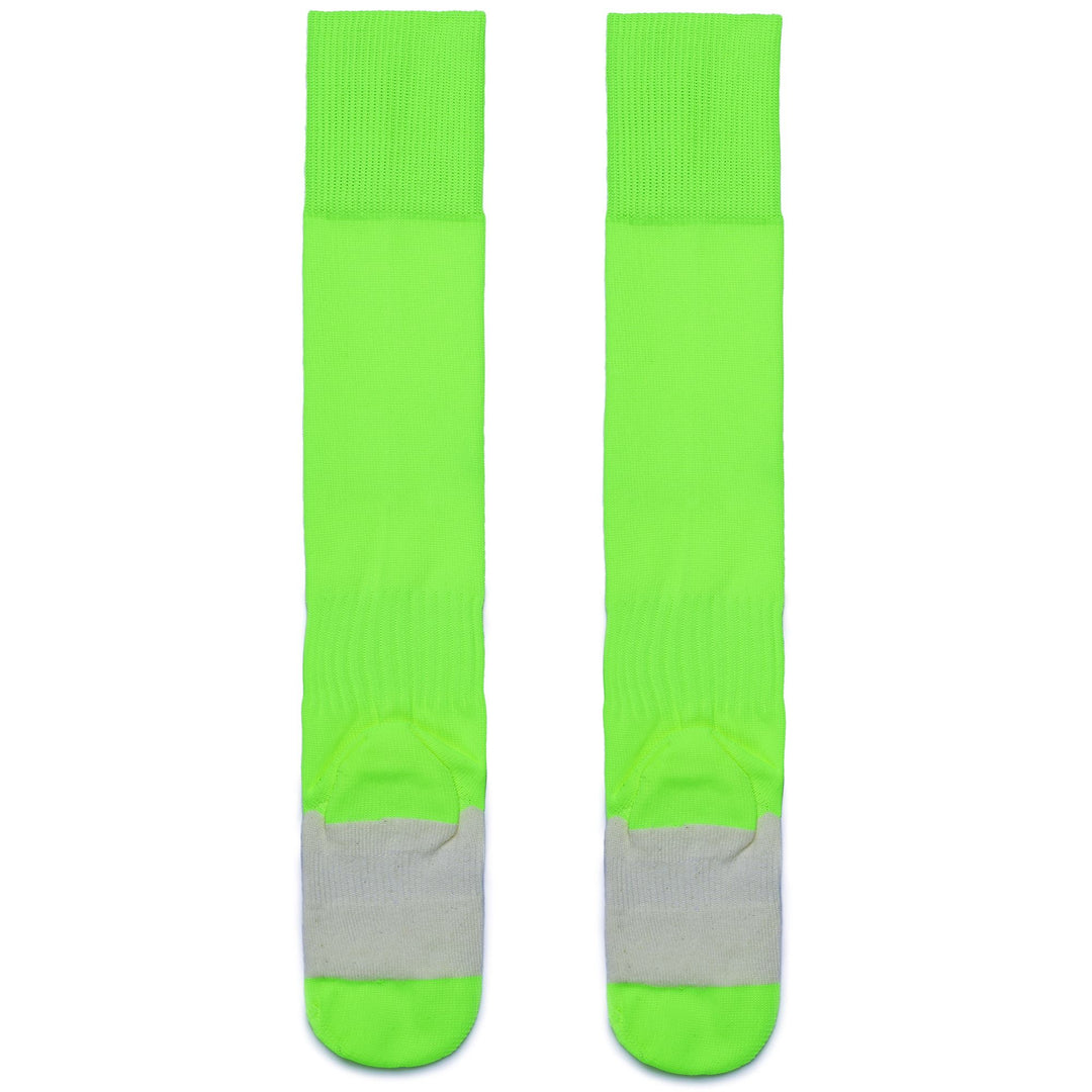 Socks Man KAPPA4FOOTBALL WULGAR 3PACK Knee High Sock NEON GREEN Dressed Side (jpg Rgb)		