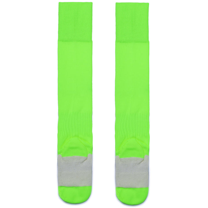 Socks Man KAPPA4FOOTBALL WULGAR 3PACK Knee High Sock NEON GREEN Dressed Side (jpg Rgb)		